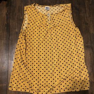 •ANNE KLEIN• Yellow Pokadot Blouse